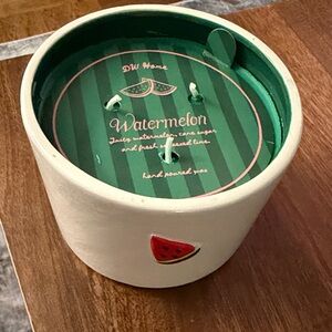 DW Home Watermelon 3-Wick Candle in Green and White